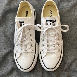 Converse low top platform sneakers
